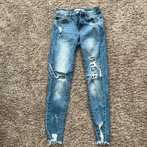 Kancan jeans size 25 (or 3). Distressed skinny